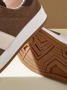 CUCCOO EASI Sepatu Sneakers Olahraga Kasual Nyaman untuk Wanita, Cocok untuk Pemakaian Sehari-hari - Coklat - View 9