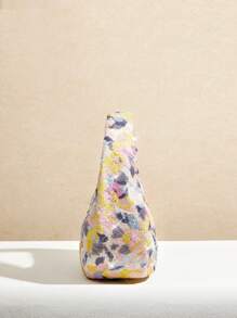 SHECARRY Túi Tote Họa Tiết Hoa Ngẫu Nhiên Cho Nữ, Tối Giản, Thực Tế, Đa Năng - Màu xanh lam - Xem 3