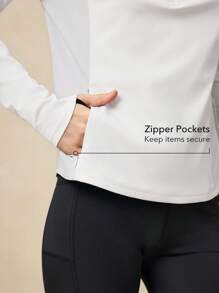 OutZeal SunProof UPF50+ 防晒立领半拉链长袖 T 恤女式运动衫