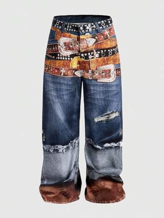 Street Life Pantalon en jean mode pour hommes, convient pour l'été
