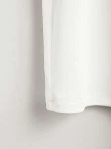 INAWLY Plus Size Pearl Decor Sleeveless Crew Neck Tank Top - White - View 5