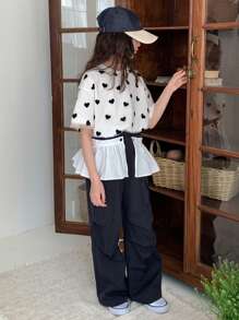 DAZY Girls Casual Pants For Fall Spring/Summer - Navy Blue - View 4