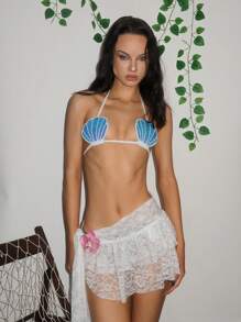 EgrlEra Tirantes finos decorados con conchas, apropiado para verano, playa y viajes