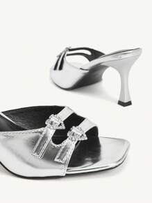 CUCCOO CHICEST Sandali con tacco alto a punta e con decorazione a perle, eleganti e adatti per occasioni formali