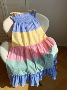 Comfortcana Women's Colorful Striped Patchwork Skirt - Multicolor - View 5