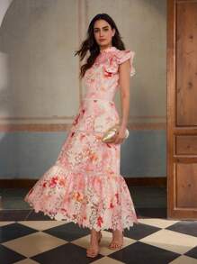 ZEYLAH Váy không tay in ren mang phong cách nghỉ dưỡng - Nhiều màu - Xem 1