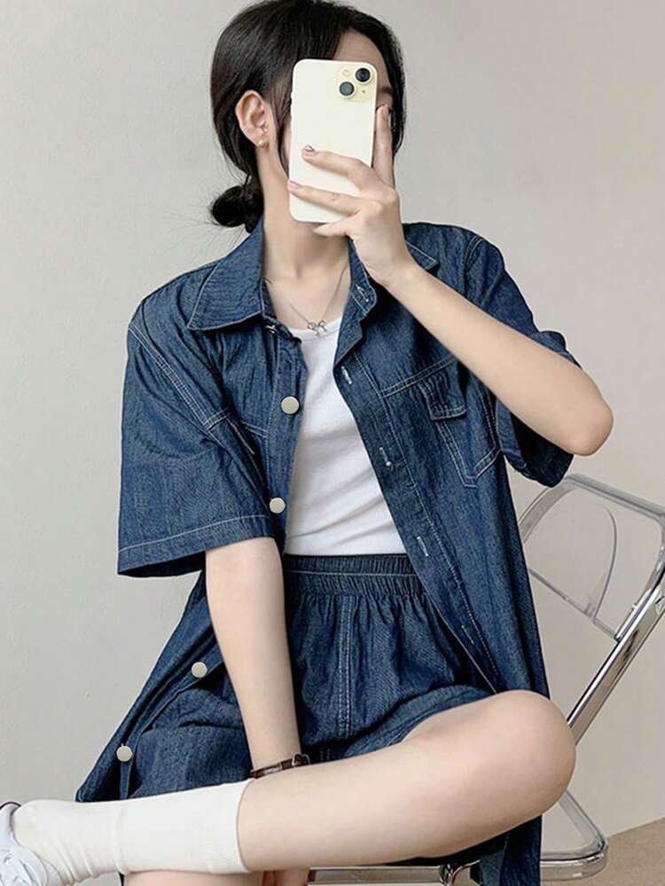 Women Denim Two Pieces Outfits