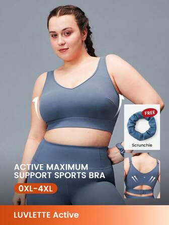 LUVLETTE Soutien-gorge de sport à larges bretelles, taille moyenne, style décontracté et sportif, taille basique, liberté de mouvement, sous-vêtements, extérieur, sport, salle de gym, débardeur