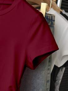 INAWLY Set casual de verano de 3 piezas para mujer, incluye camiseta de manga corta - Multicolor - Ver 4