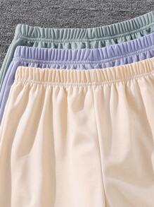 6 件套青少年男孩舒适休闲金属项链装饰圆领短袖 T 恤和短裤套装，非常适合外出、街头、派对、居家穿着