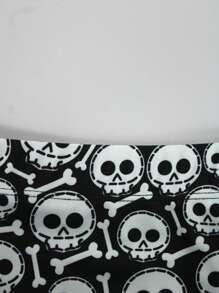 Manfinity Swimmode Bañadores de tronco con estampado de calavera para hombres para playa y vacaciones, troncos deportivos de exterior, para verano, con estilo hawaiano