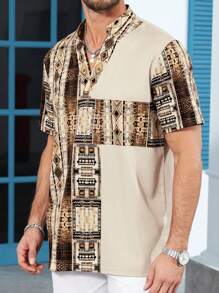 Manfinity RSRT 男士休闲简约日常衬衫 - 彩色 - 查看 4