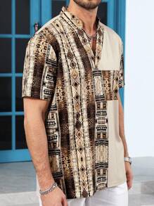 Manfinity RSRT 男士休闲简约日常衬衫 - 彩色 - 查看 3