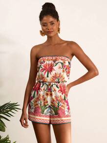 Travachic Woven Printed Strapless Jumpsuit For Women, Vacation Style, Woven Graphic Printed, Casual Summer Vacation Outfits Woman, Bohemia Beach Vacation Outfits, Boho Chic, Country Concert Outfit, Holiday Festival Outfits, Beach Outfits For Woman, Summer Outfits For Women, Graduation Outfit, Old Money Style Women, Mother's Day