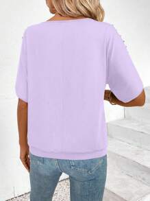 EMERY ROSE 女式露肩短袖T恤，夏季