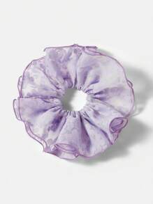 MOTF PREMIUM 1 CÁI DÂY BUỘC TÓC HỌA TIẾT HOA BẰNG LƯỚI - Màu tím - Xem 2