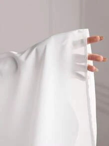 Al Najma Women V-Neck Arabic Style Dress, Spring/Summer - Black and White - View 9