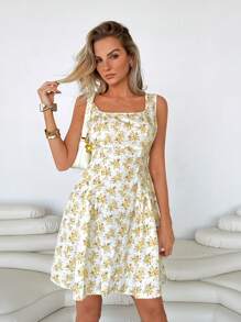 Roylia Women's Fashionable Summer Dress With Spaghetti Straps