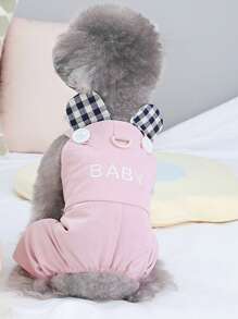 PETSIN Cute Dopamine Patterned Mesh Breathable Overalls With Foldable Ear Design, Lightweight And Breathable, Leash Attachable, Suitable For Spring/Summer Outdoor Wear, For Small Pets - Pink - View 6