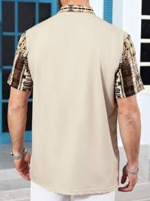 Manfinity RSRT 男士休闲简约日常衬衫 - 彩色 - 查看 2