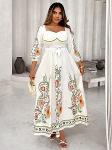 Xyvia Vestito lungo elegante e sexy da donna, alla moda per l'estate - Multicolore - Visualizzare 1