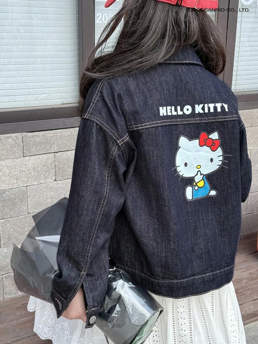 HELLO KITTY | DAZY 春秋季节女孩牛仔夹克
