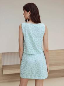 MOTF STUDIO Bộ đồ hai mảnh dành cho phụ nữ mặc hàng ngày - màu xanh lá - Xem 3