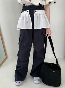 DAZY Girls Casual Pants For Fall Spring/Summer - Navy Blue - View 3