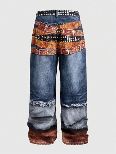 Street Life Pantalon en jean mode pour hommes, convient pour l'été