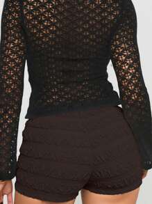 INAWLY Women Bubble Texture Drawstring Waist Shorts, Summer