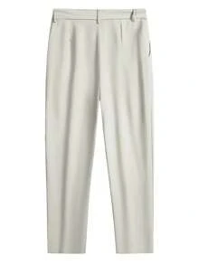 Manfinity Homme Men's Casual Straight Leg Pocket Formal Trousers - Light Grey - View 2