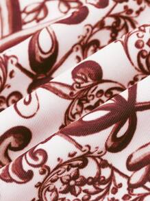 Swim Oasis Oasis Paisley Print 2pcs High-End Swimsuit Set For Summer Beach Vacation - Brown - View 7