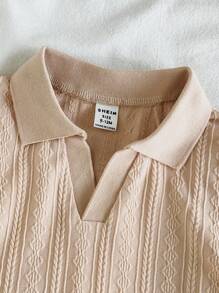 Vintaside Kids 男婴夏季百搭休闲Polo领短袖简约上衣搭配时尚水洗牛仔短裤套装，适合日常穿着、家庭露营、外出就餐或购物。