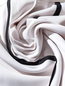 SHEIN Clasi Pantaloni scurți eleganți, versatili, casual, cu volane, blocuri de culoare, talie înaltă, linie A flatantă, caisă