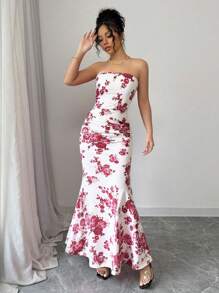 Rafferiza Women Elegant Floral All-Over Print Dress, Summer - Multicolor - View 5