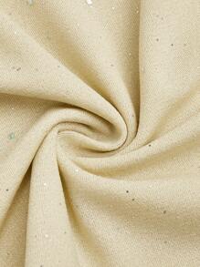 Sweetra Plus Size Elegant Solid Color Draped Neck Backless Sleeveless Top, Summer - Apricot - View 4