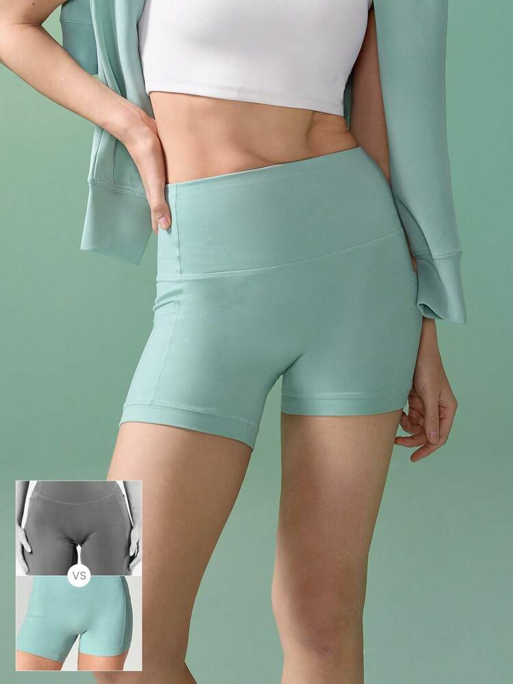 4.3" FeatherFit™ Anti-Slip Pocket Bike Shorts Non Front Seam Low Impact Cycling Running Gym Workout