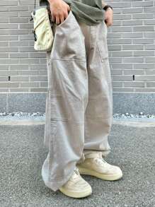 DAZY Khaki Color Plain Men's Pants, Spring/Summer - Khaki - View 4