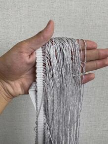 Flirla Plus Size Women Sexy Fringe Shrug/Overshirt - Silver - View 6