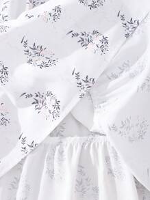 Kleid Mit Blumenmuster Für Teenager-mädchen Mit Puffärmeln