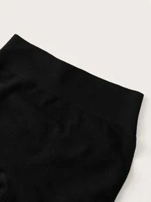 SHEIN BASICS Pantaloncini sportivi casual a maglia senza cuciture di colore unito