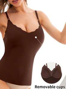 女士纯色吊带背心