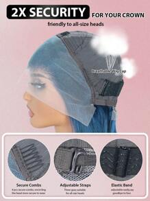 Peluca Bob de cabello humano de color azul, densidad de 150, peluca Bob frontal de encaje 13X4, cabello saludable y duradero, peluca Bob frontal recta corta con cabello de bebé pre cortada y pre arrancada para mujeres - SBULE - Ver 4