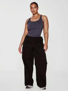 MUSERA Figurbetontes ärmelloses Top mit Rundhalsausschnitt und Rückenausschnitt, geeignet für Gym, aktive Workouts, Sport und Lässig - Blau - Übersicht 3