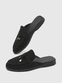CUCCOO BIZCHIC Women's Casual Black All-Match Versatile Flat Slip-On Shoes For Christmas - Black - View 3