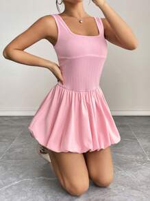 SHEIN PETITE Falda acampanada de cintura elástica de terciopelo con estampado floral, falda linterna dulce, linda y de moda, adecuada para otoño e invierno, apropiada para citas
