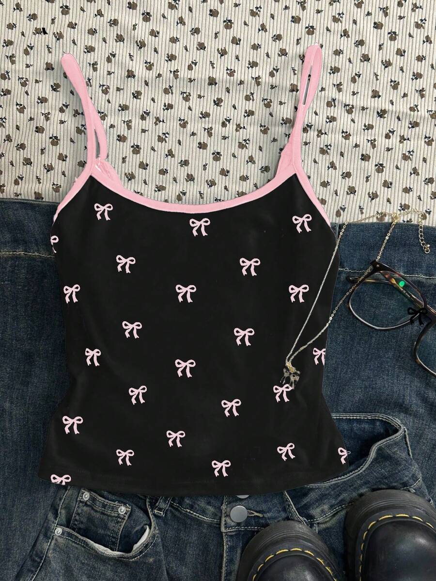 SHEIN Leap Crew Tween 女童修身休闲运动吊带背心 - 基础款系列 - 白色 - 查看 1