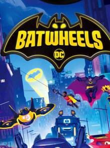 Batwheels X SHEIN T-shirt med rund hals och kort ärm för pojkar, sommar och avslappnad - Vitt - Visa 6