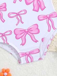 SHEIN 新生女童泳衣/印花/女童/连体泳衣