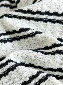 SHEIN Babygirl Cute Summer Casual Knitted Stripe Camisole Tank & Elastic Waist Shorts Set
